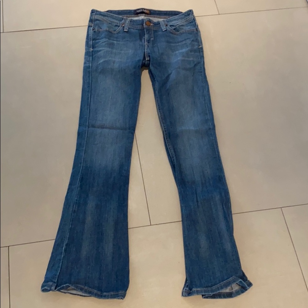 Levi’s jeans flare bottoms. Style a Hippie look!